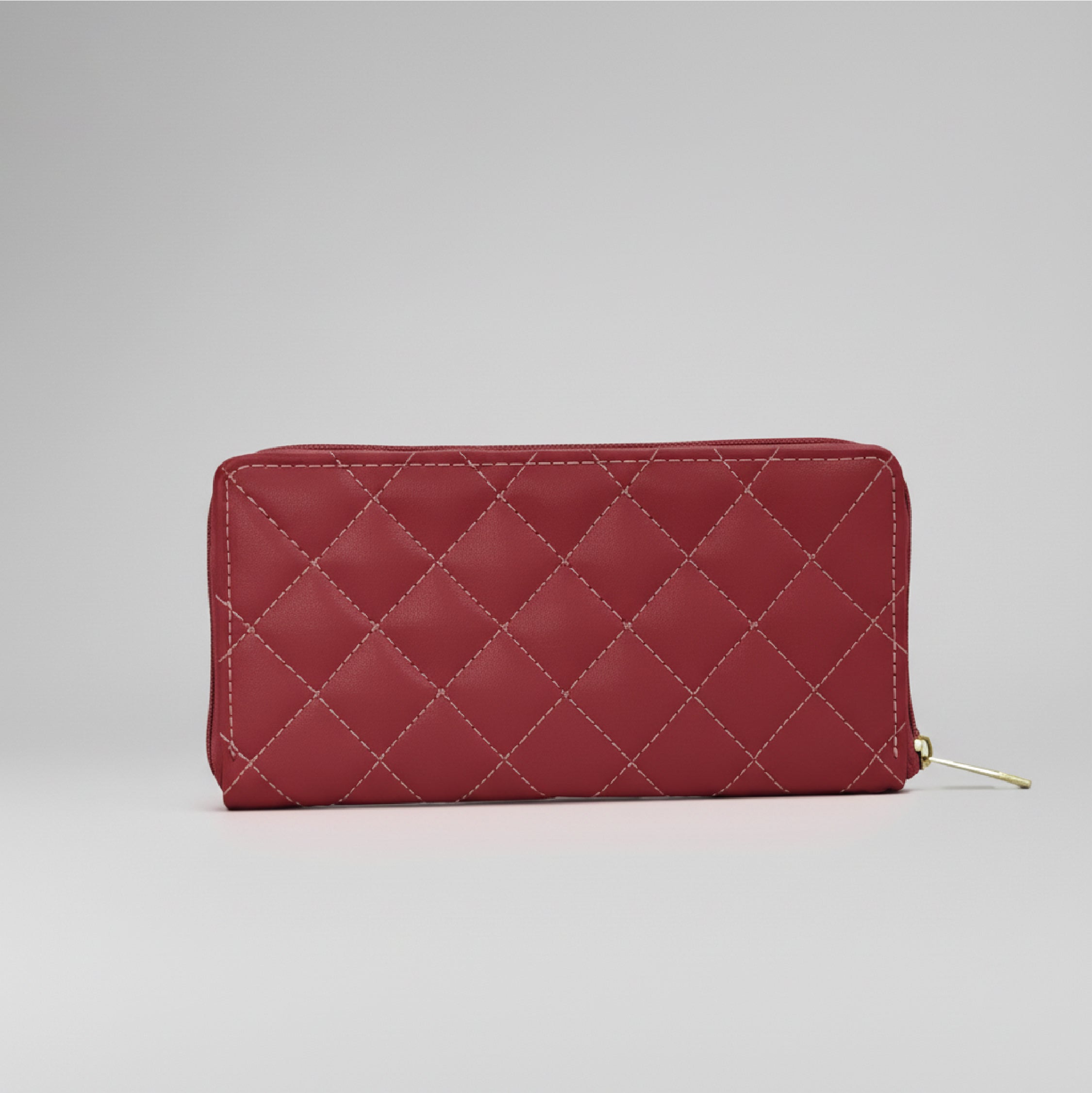 Quilted Wallet - Red