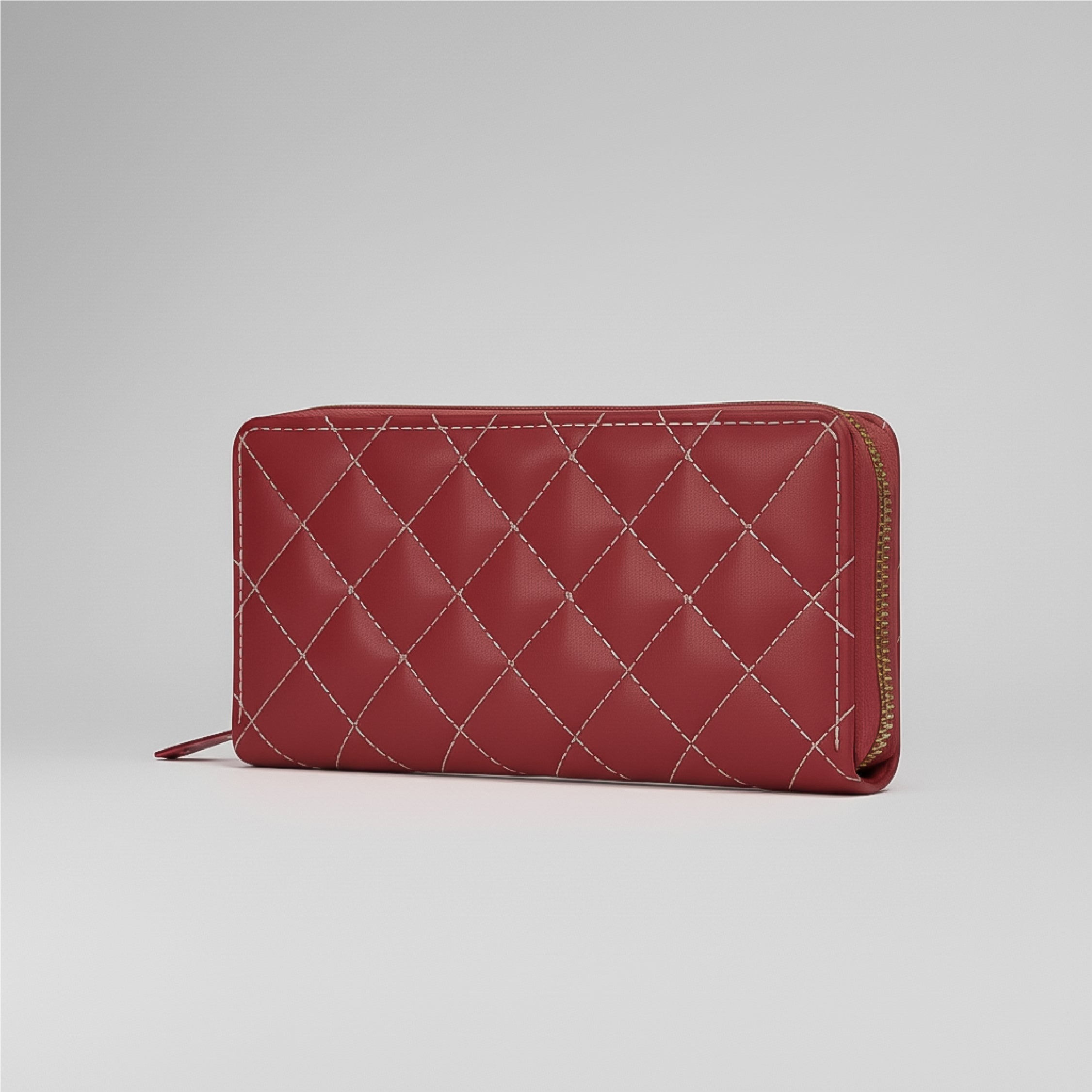 Quilted Wallet - Red