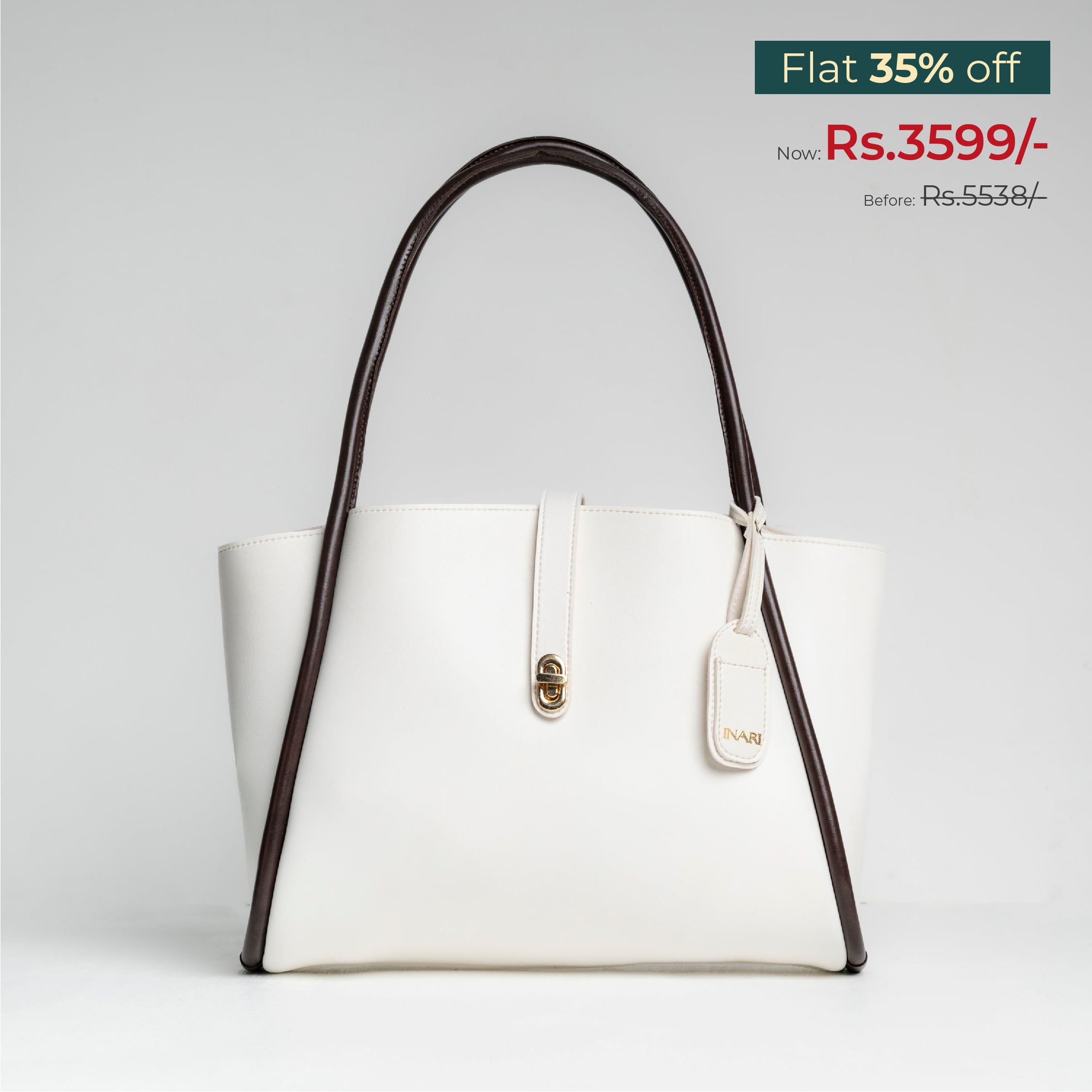 Block Tote - White