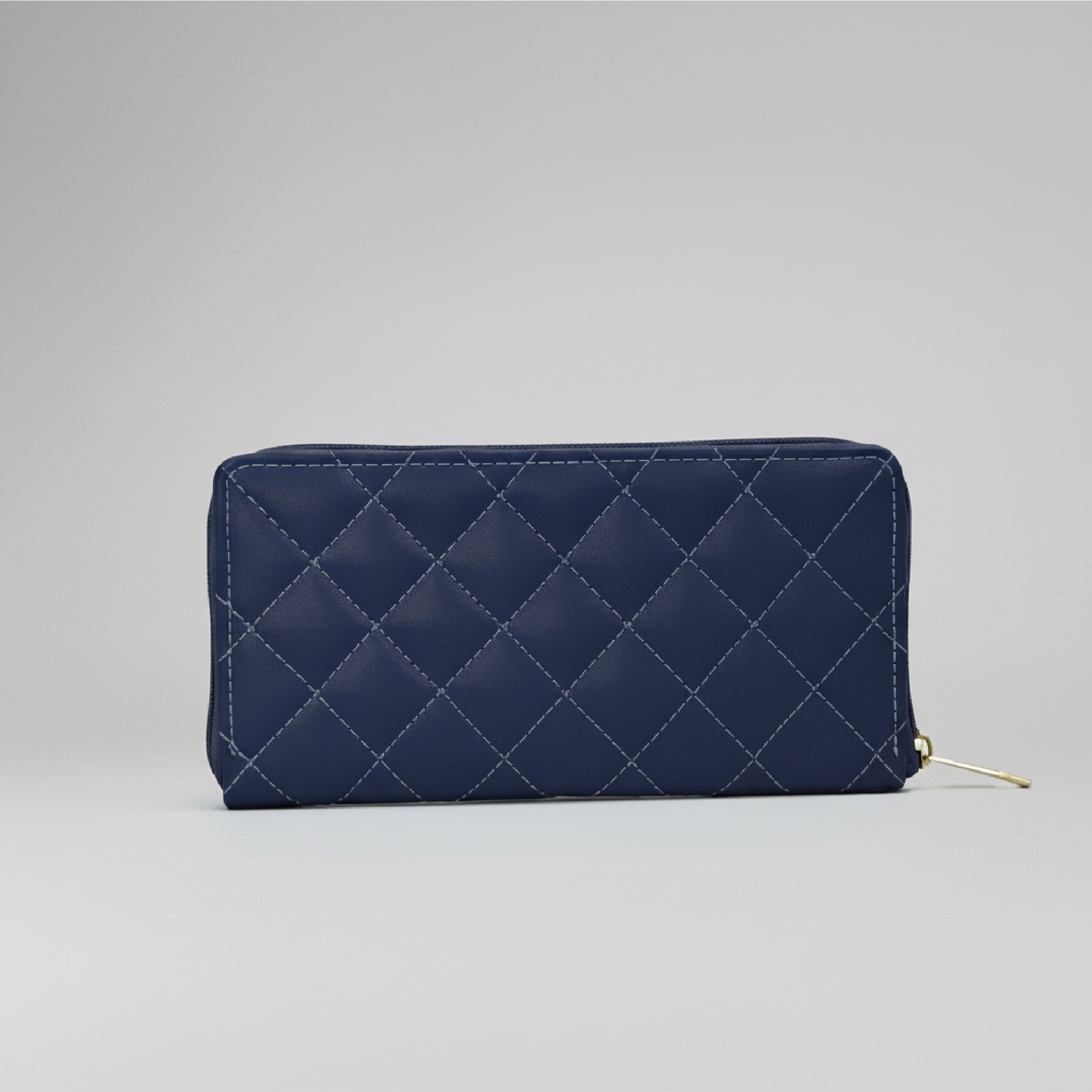 Quilted Wallet - Navy Blue