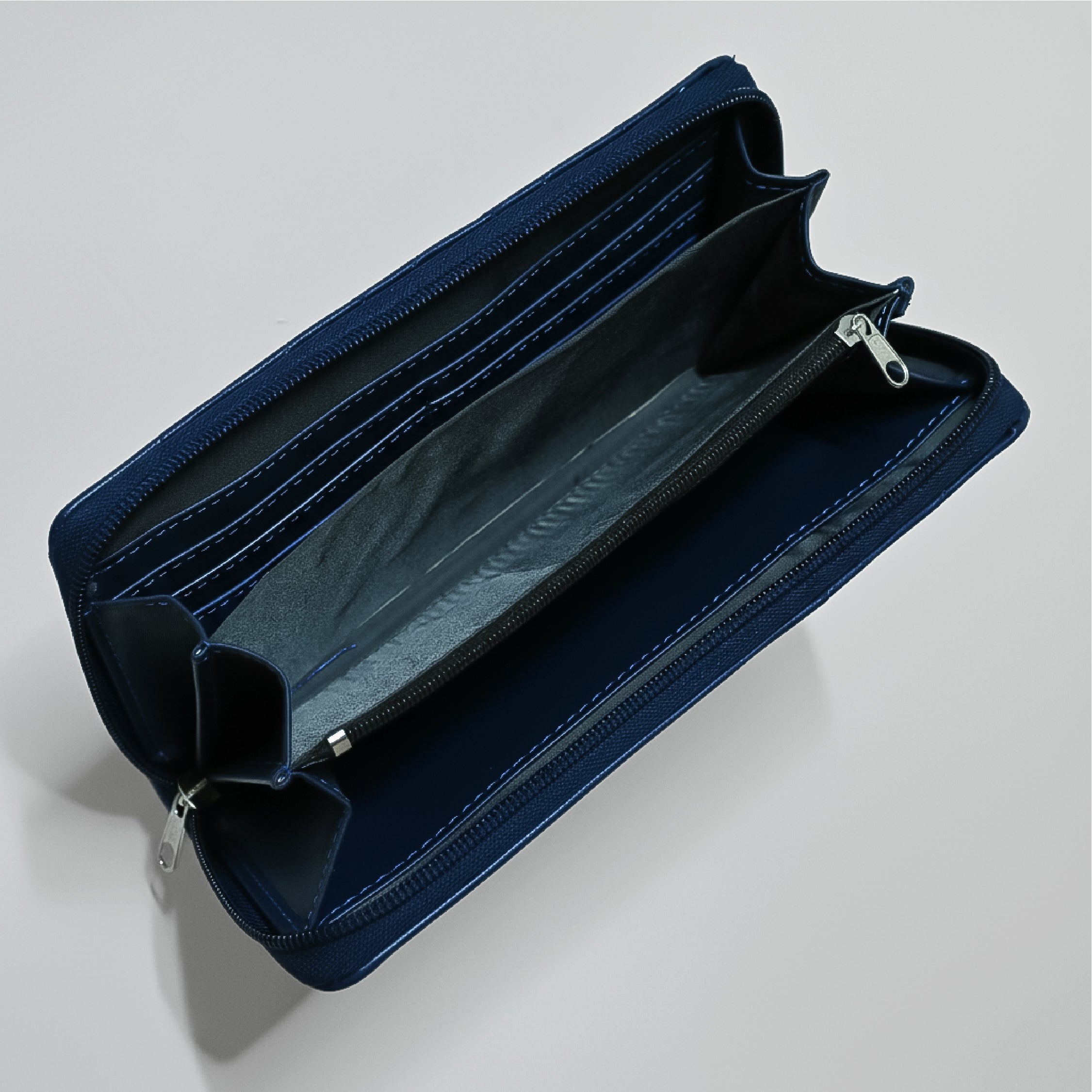 Quilted Wallet - Navy Blue
