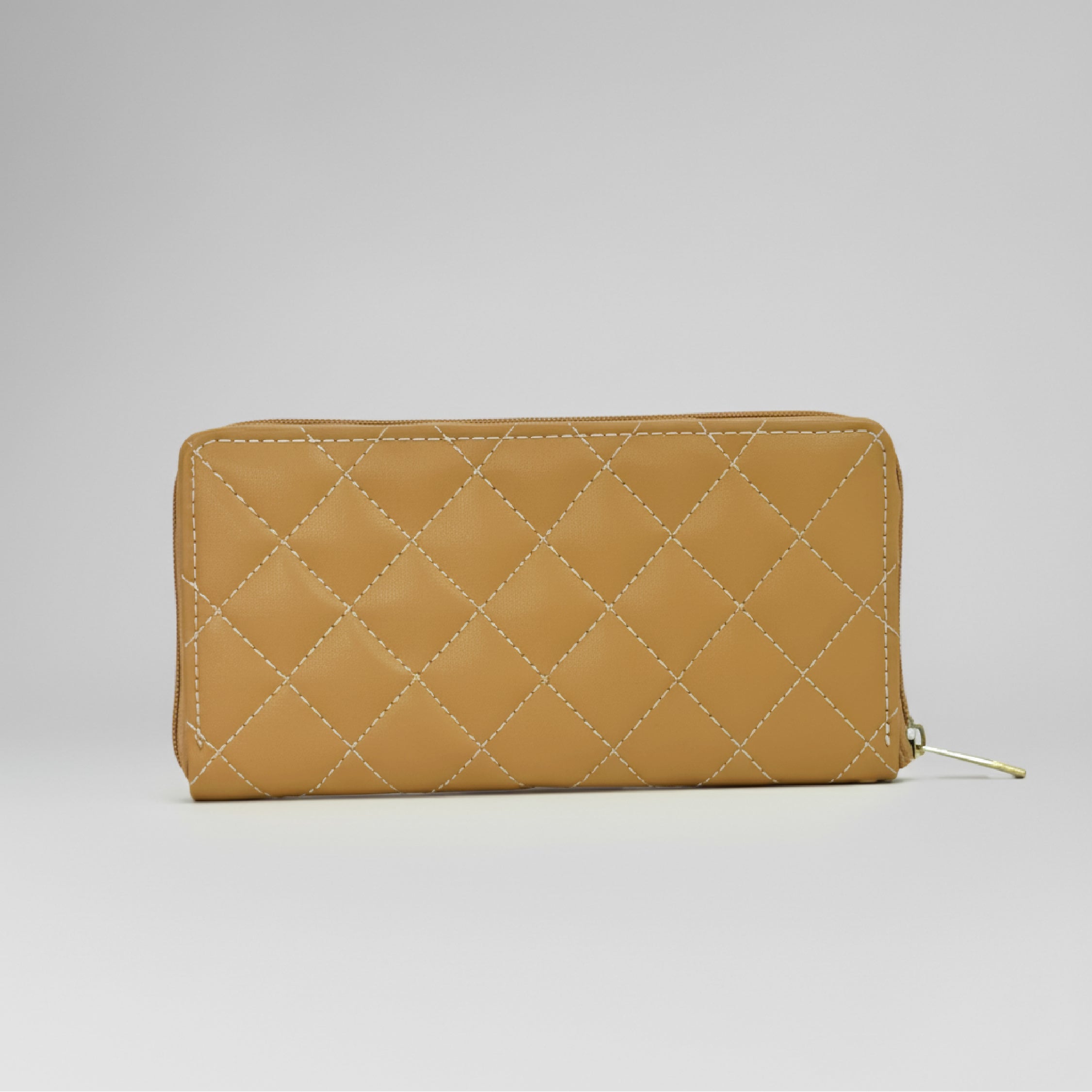 Quilted Wallet - Tan