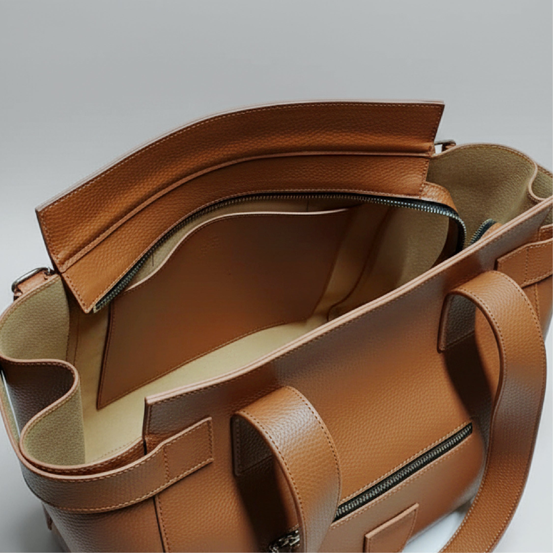 Belted Tote - Tan
