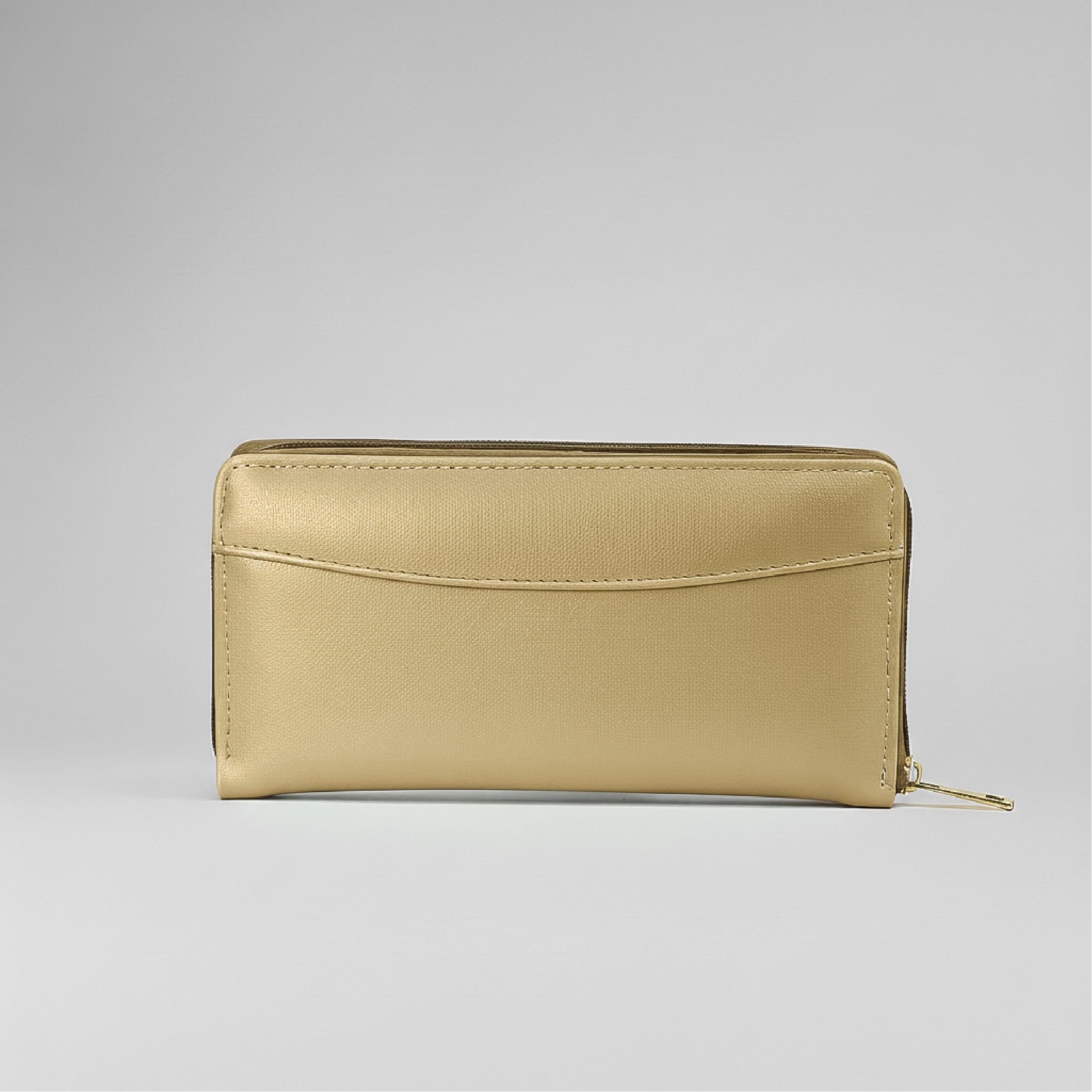 Zip Wallet - Metallic Gold
