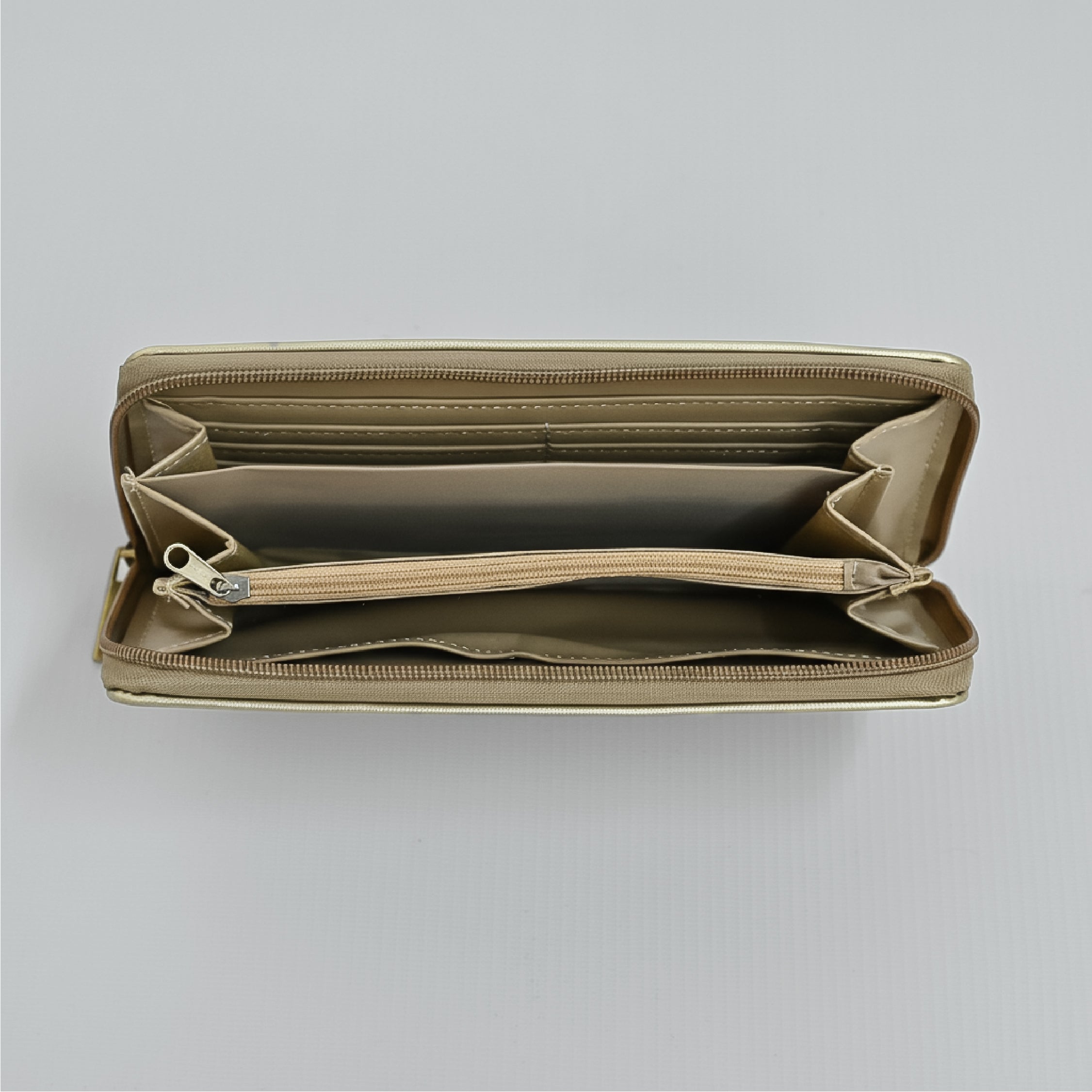 Zip Wallet - Metallic Gold
