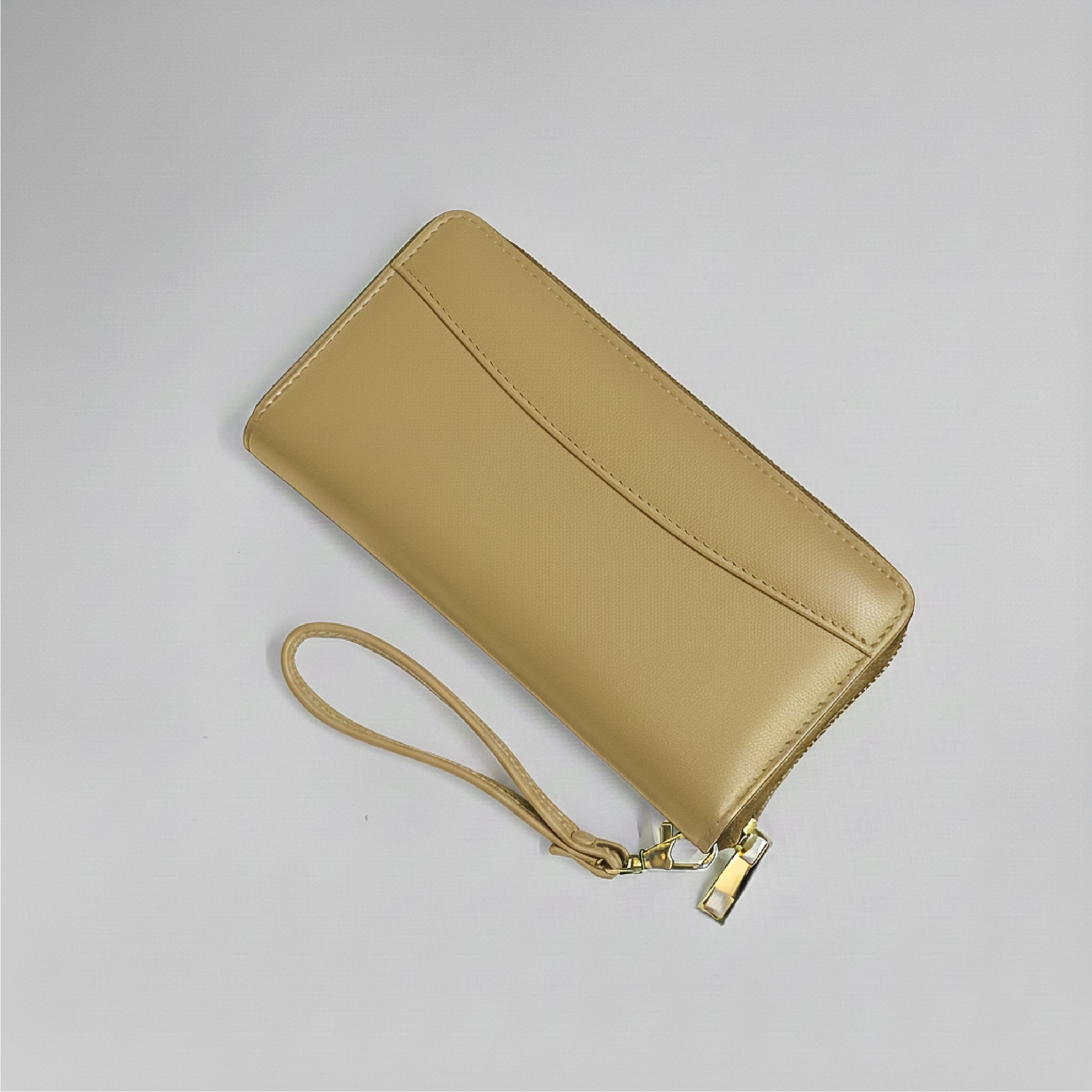 Zip Wallet - Metallic Gold