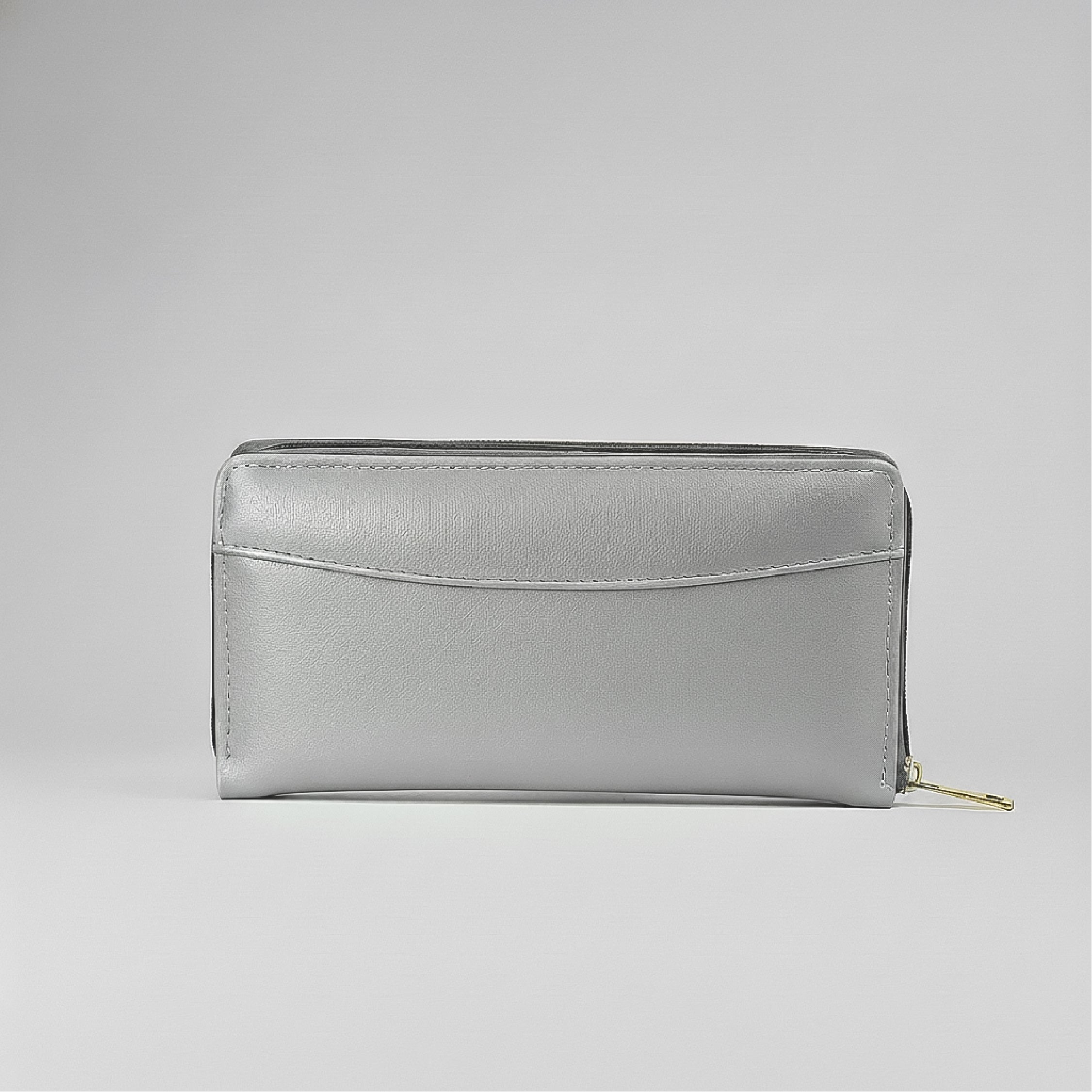 Zip Wallet - Metallic Silver