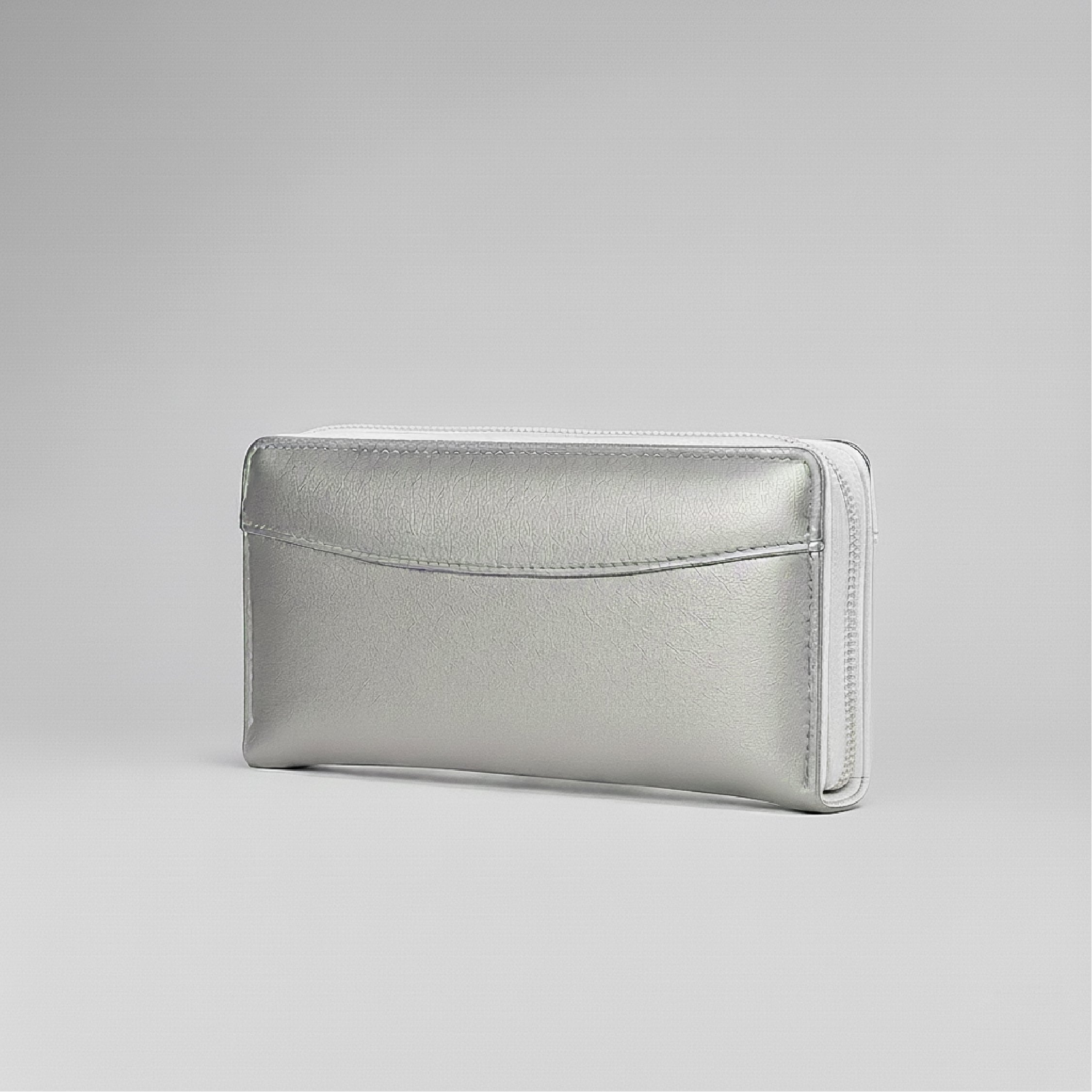 Zip Wallet - Metallic Silver