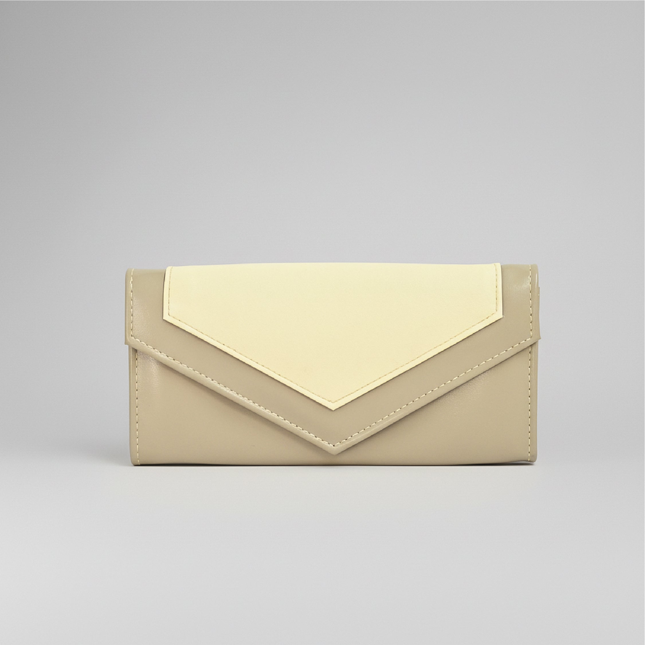 Two-Tone Wallet - Beige and Cream