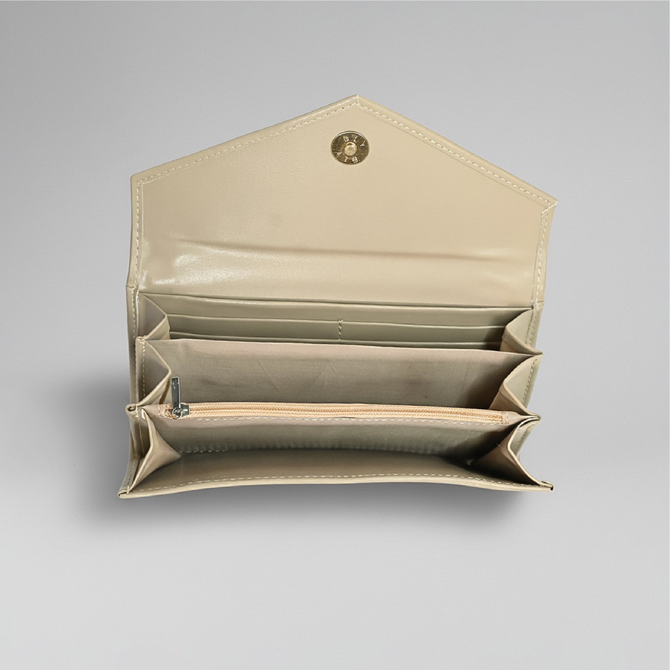 Two-Tone Wallet - Beige and Cream