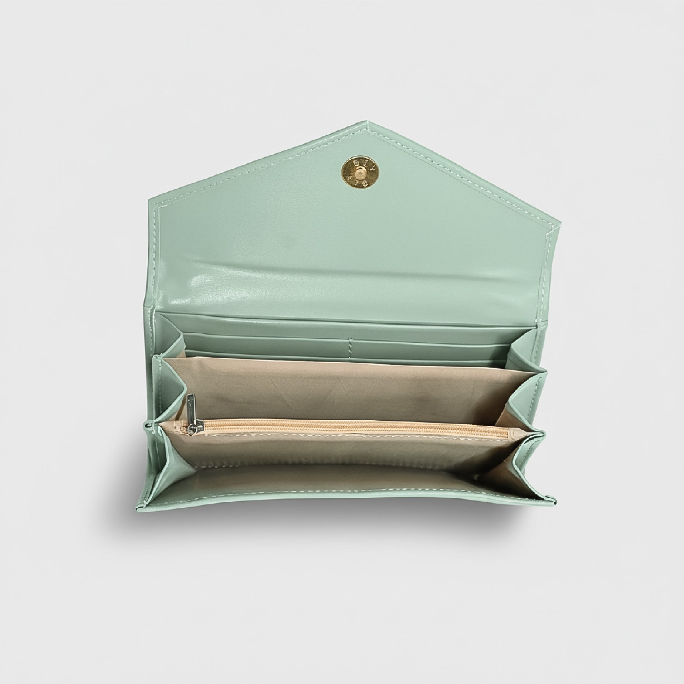 Two-Tone Wallet - Mint Green and Blue