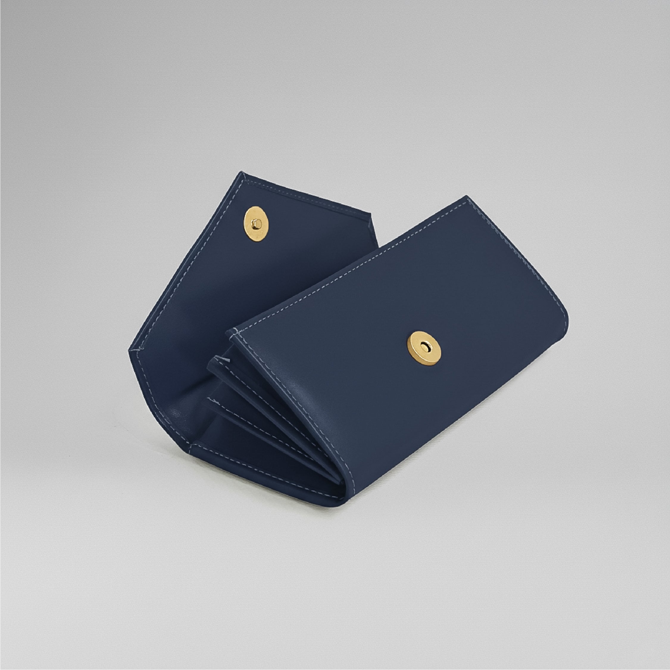 Two-Tone Wallet - Navy Blue and Maroon