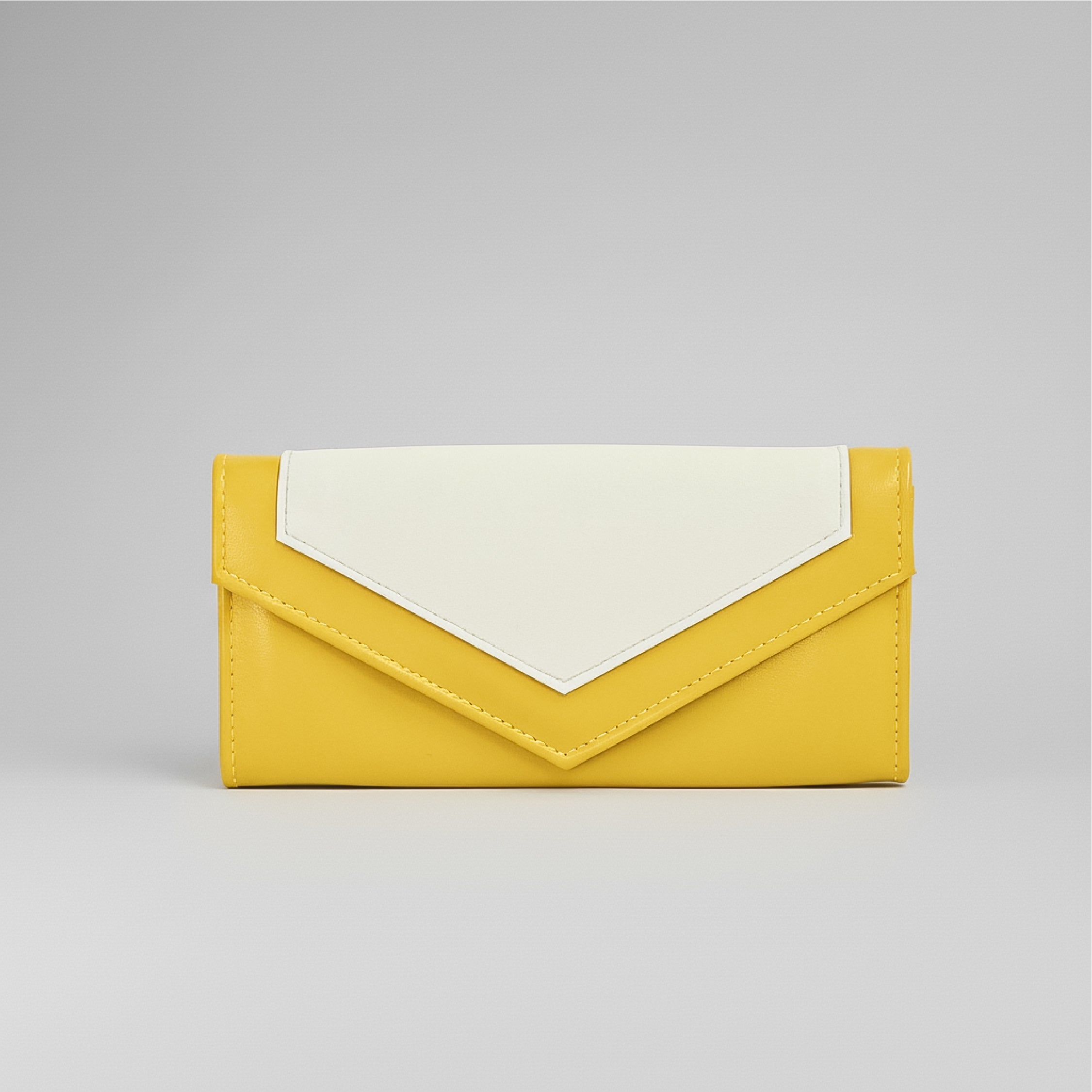 Two-Tone Wallet - Yellow and Off-White