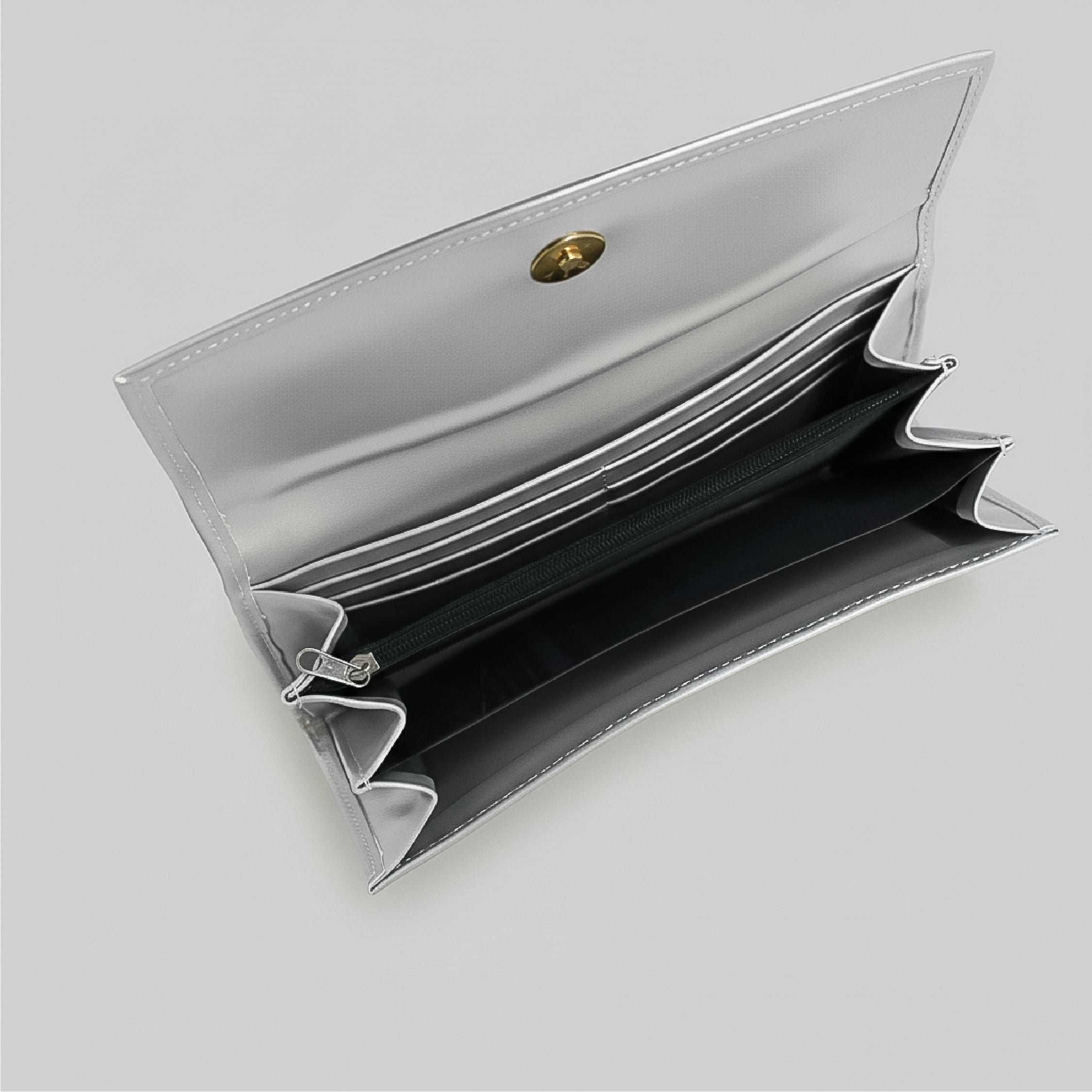 Flap Wallet - Silver Grey