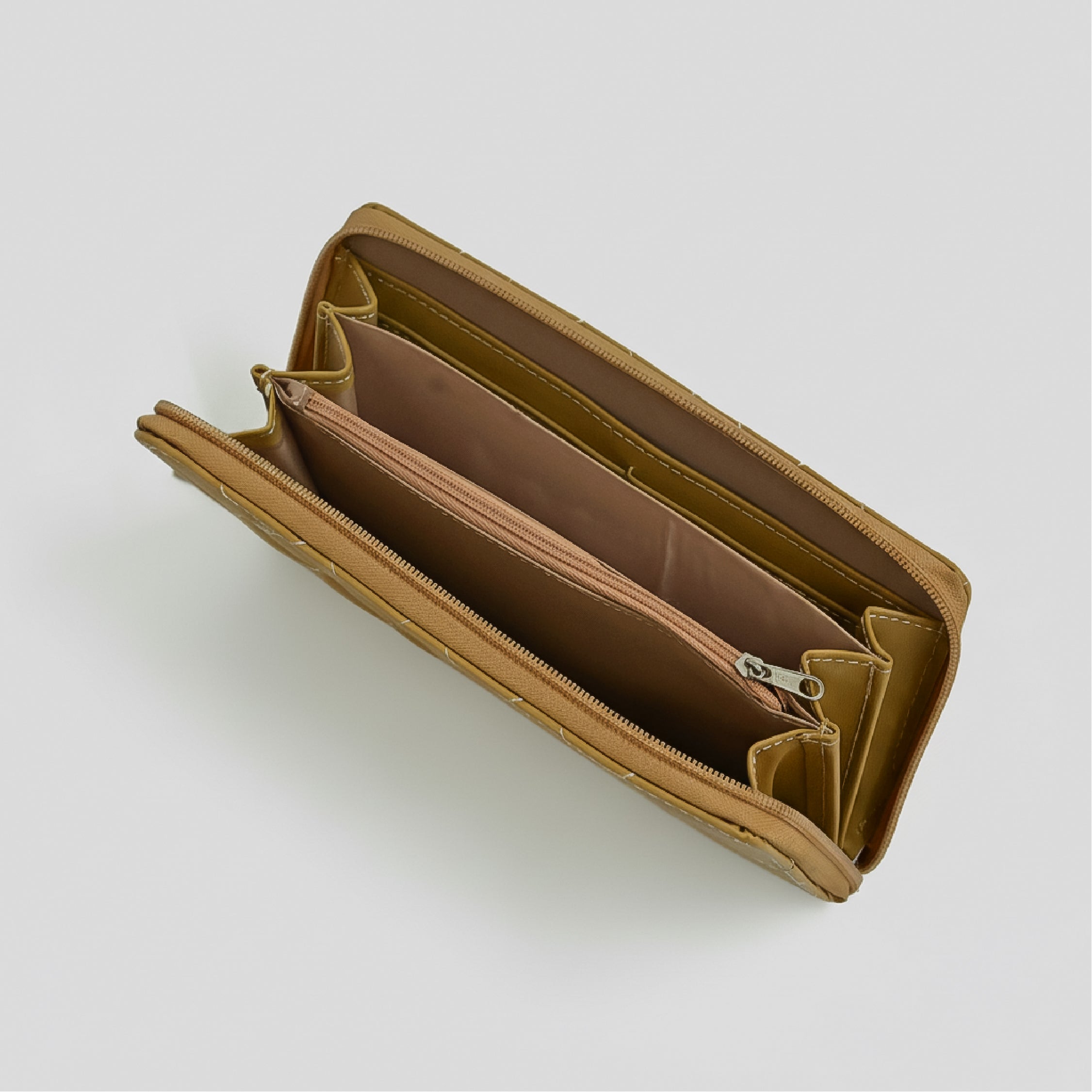 Quilted Wallet - Tan
