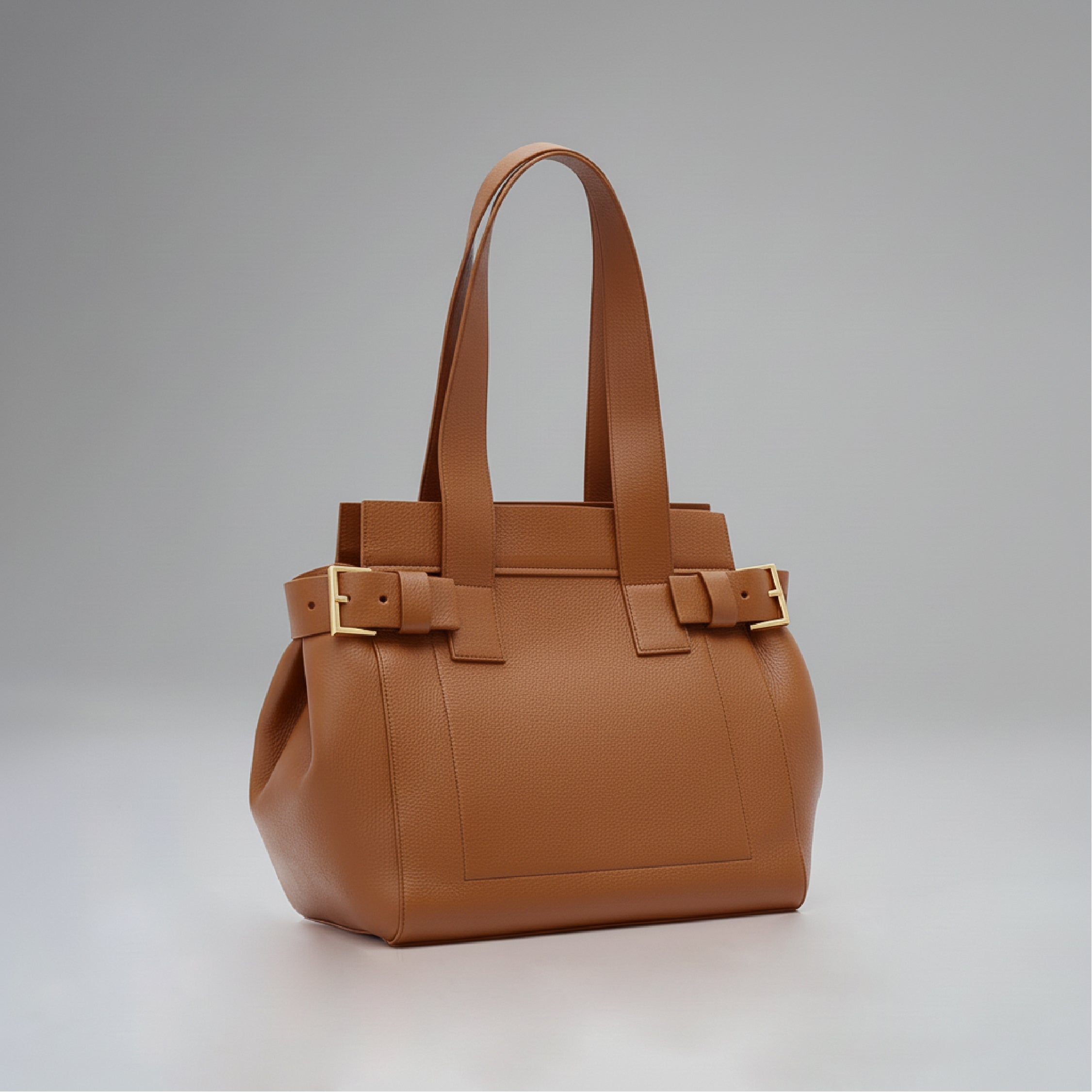 Belted Tote - Tan