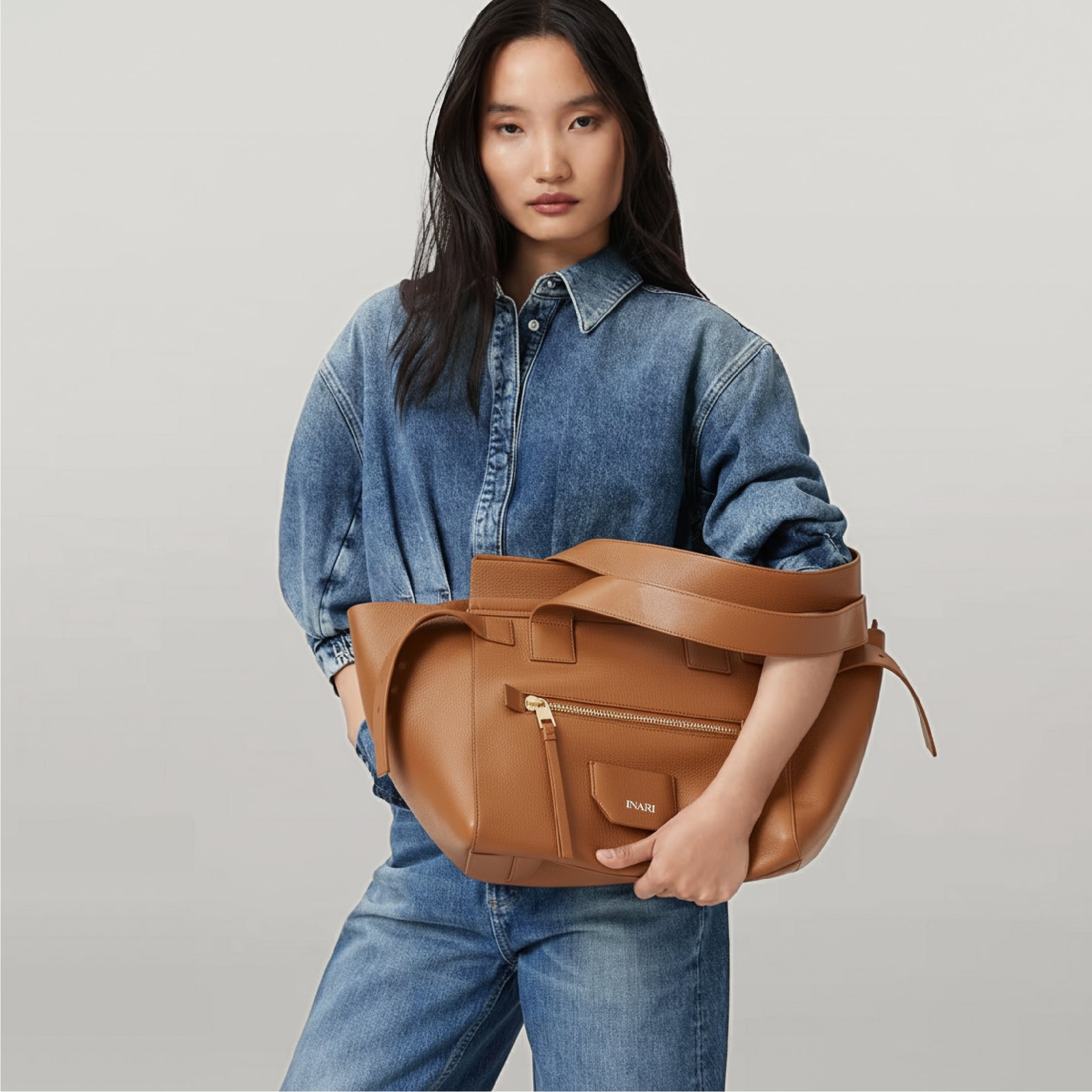 Belted Tote - Tan