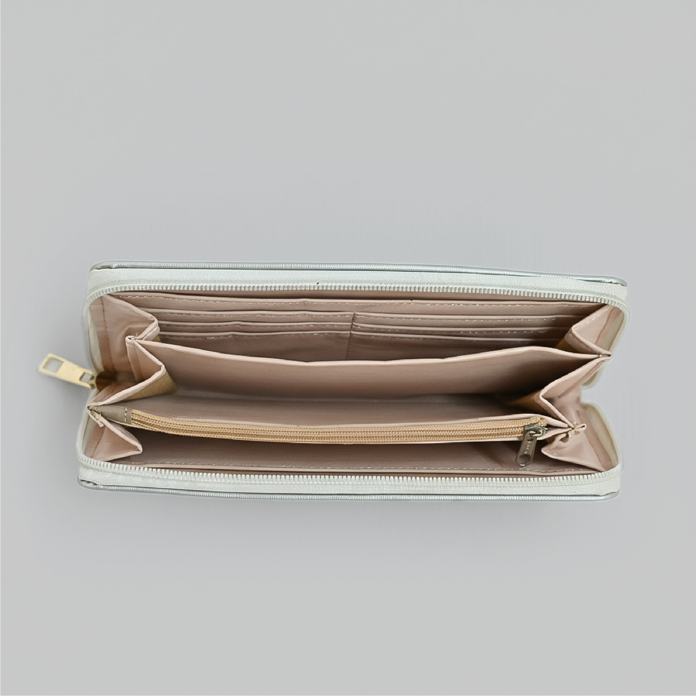 Zip Wallet - Metallic Silver