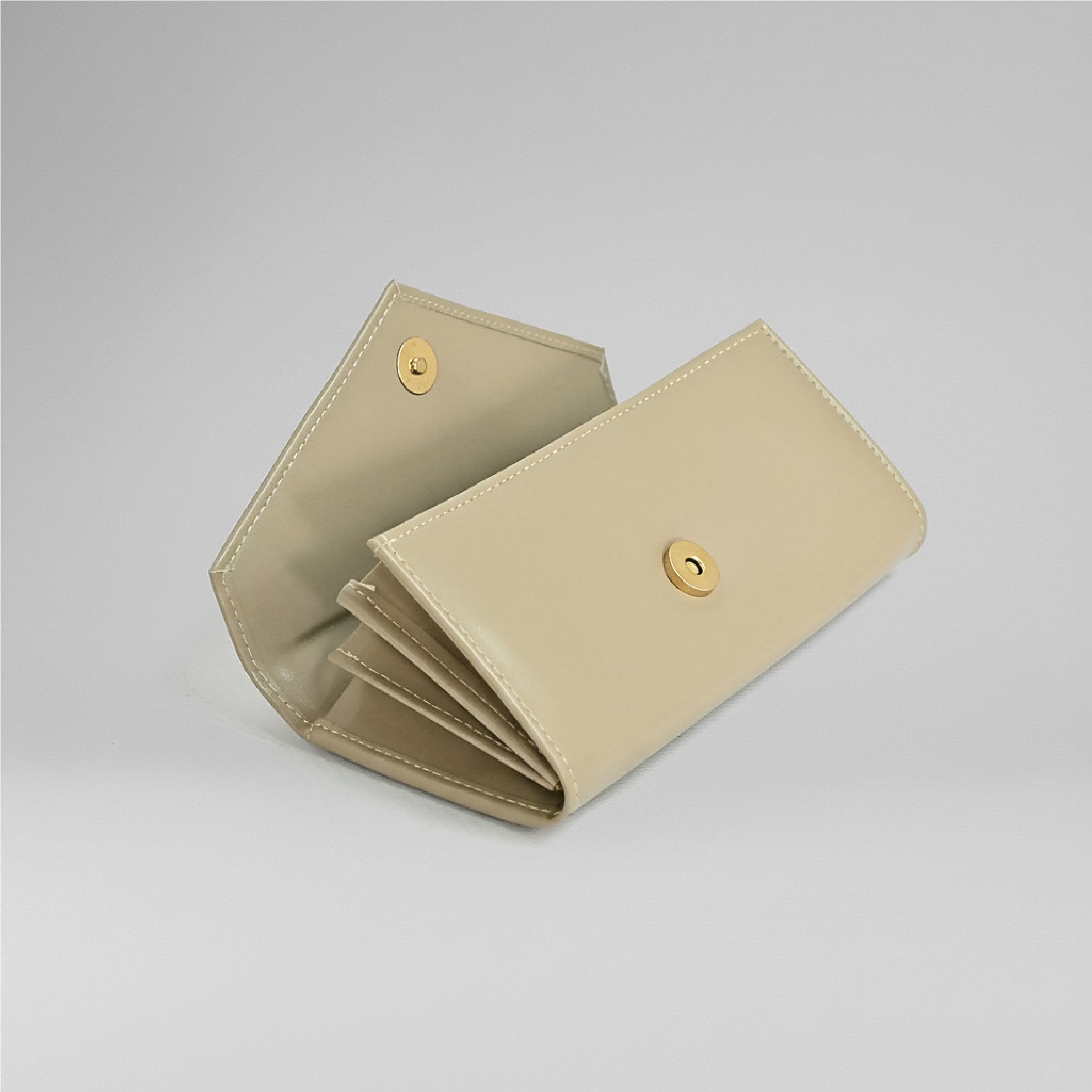 Two-Tone Wallet - Beige and Cream