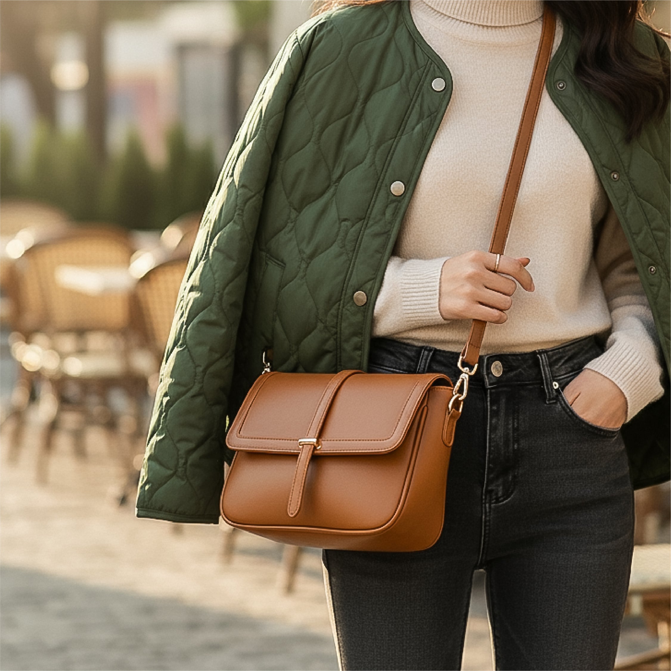 Flap Bag - Tan
