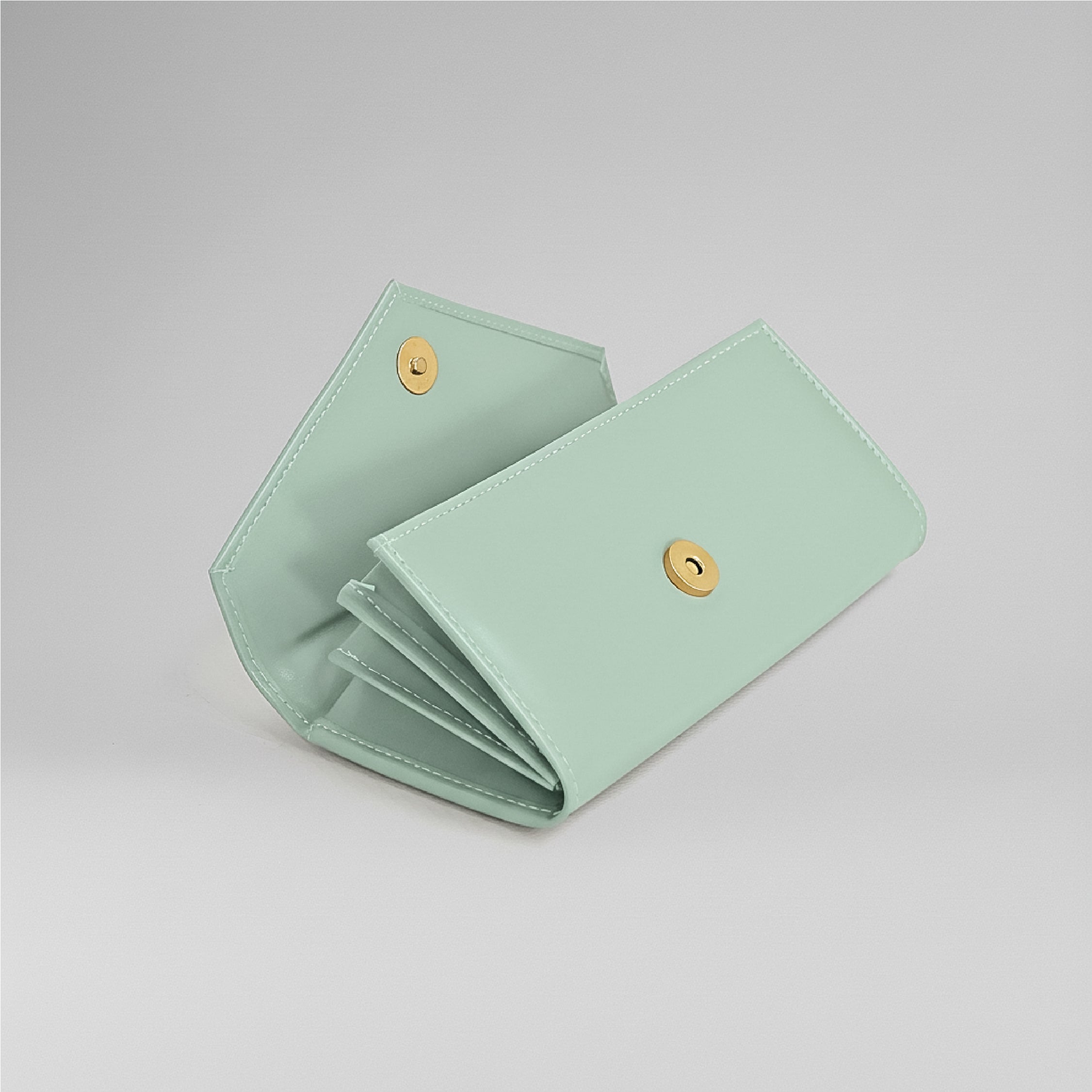 Two-Tone Wallet - Mint Green and Blue