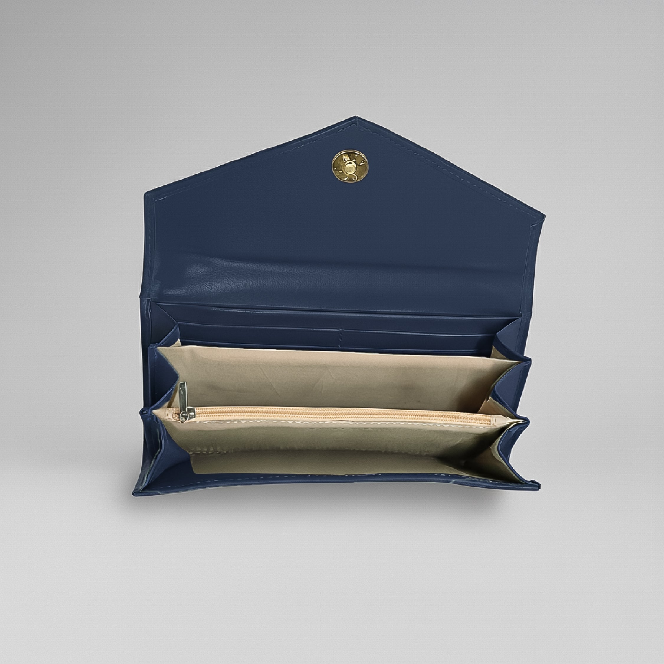 Two-Tone Wallet - Navy Blue and Maroon